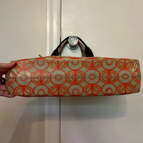 Orla Kiley Beige and Red Patterned Hobo Bag - Picture 3 of 5